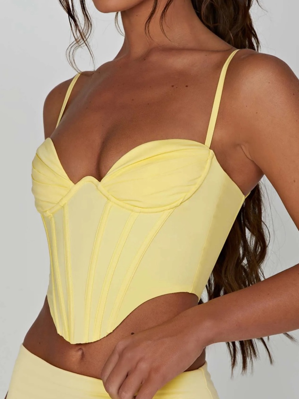 Babyboo Yellow Corset Bustier Top